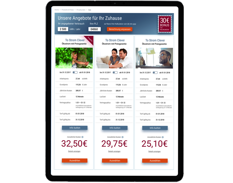 Familienunternehmen Digitalisierung Tarifrechner Beispiel Ivato