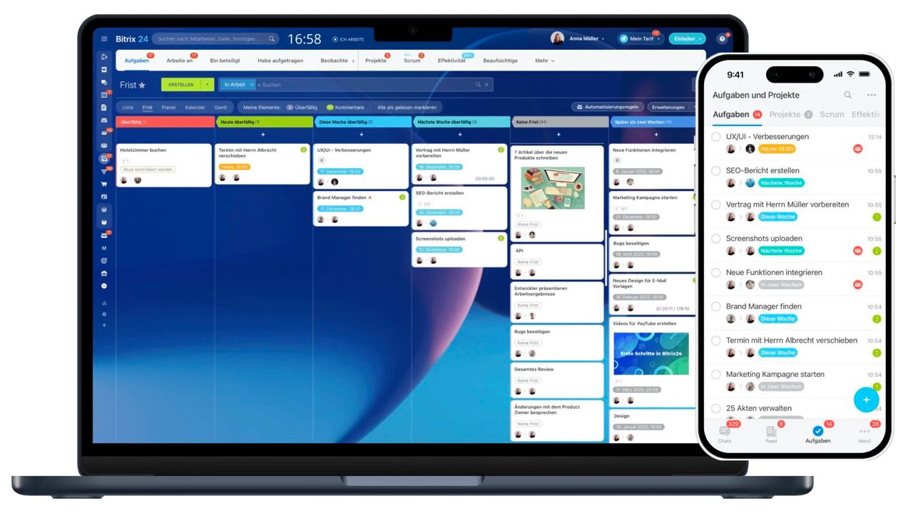 Familienunternehmen Digitalisierung Aufgaben und Projekte Bitrix